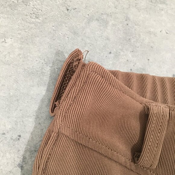 KERRITS Pull On Brown Ribbed Leather Suede Insert Equestrian Breeches Pant - Picture 15 of 15